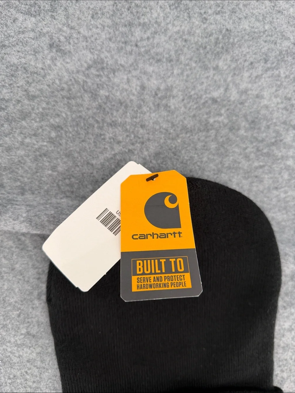 Carhartt Black Knit Cuffed Beanie with Logo Patch NWT One size